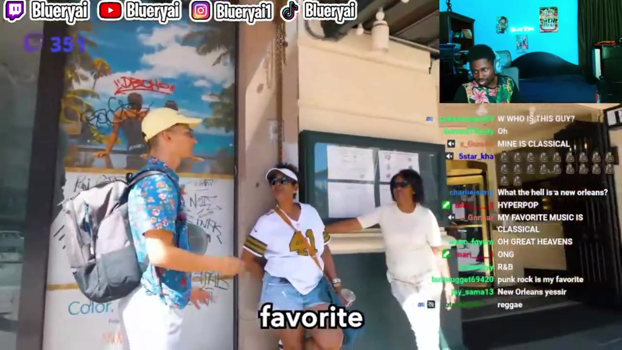 Blueryai Reacts To Peoples Favorite Songs In New Orleans
