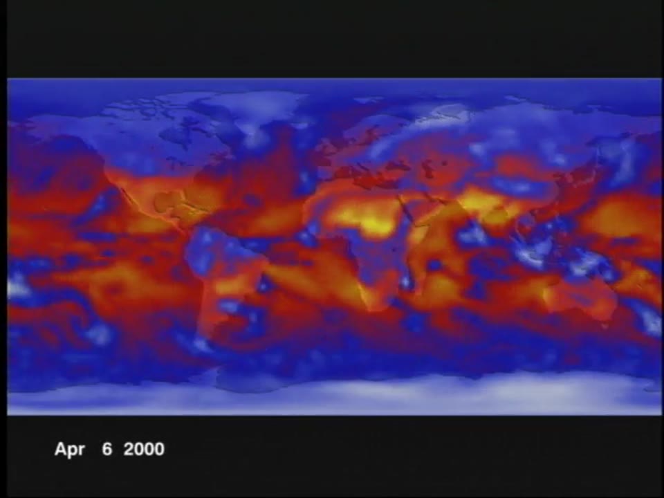One Year of Terra/CERES Data (Outgoing Longwave Radiation) Daily Data