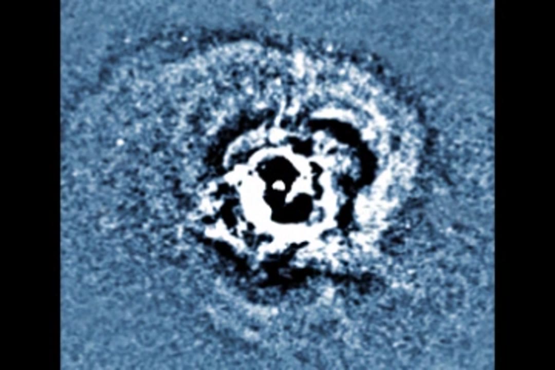 Perseus Ripple Image Dissolving into Illustration