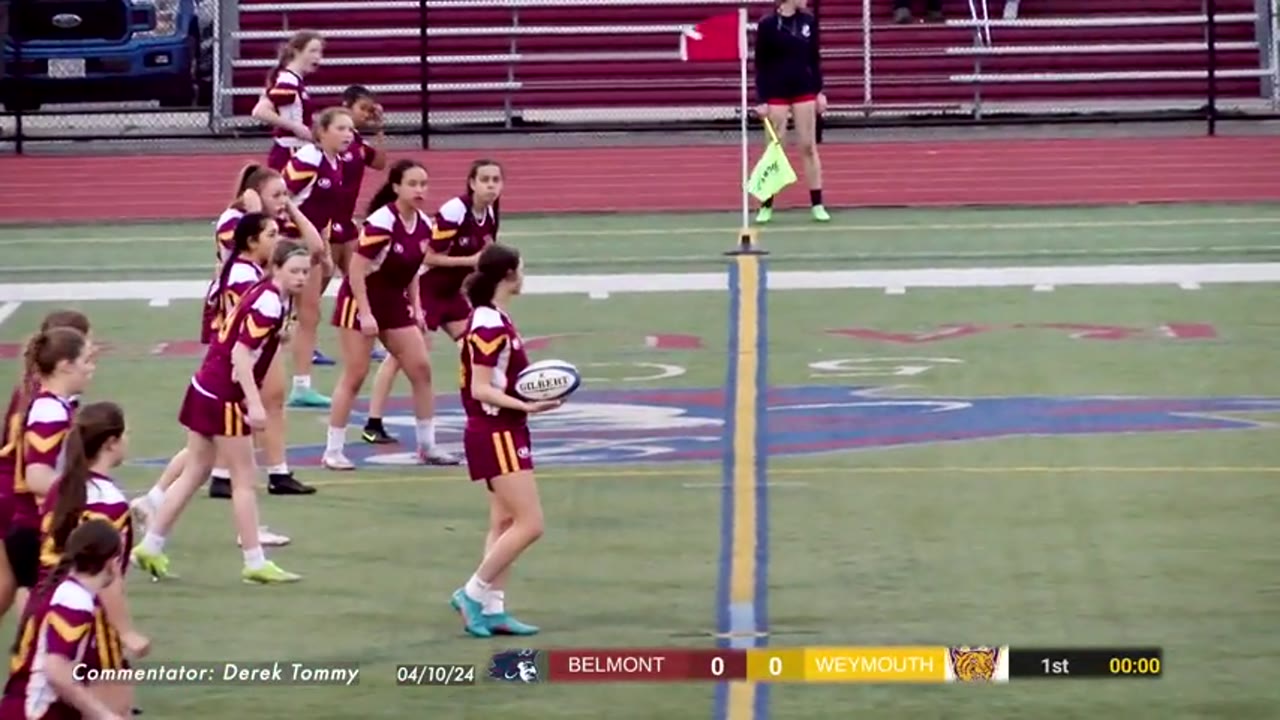 Belmont HS Girls Varsity Rugby: Marauders vs Weymouth Wildcats 04/10/24