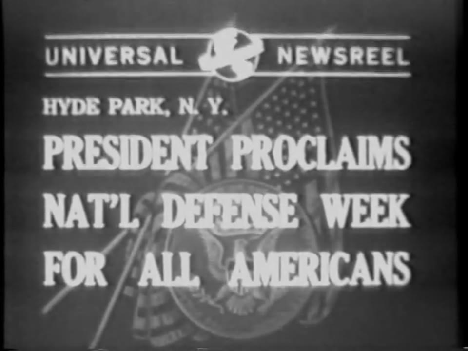 President Proclaims Nat'l Defense Week For All Americans, 1941/11/03