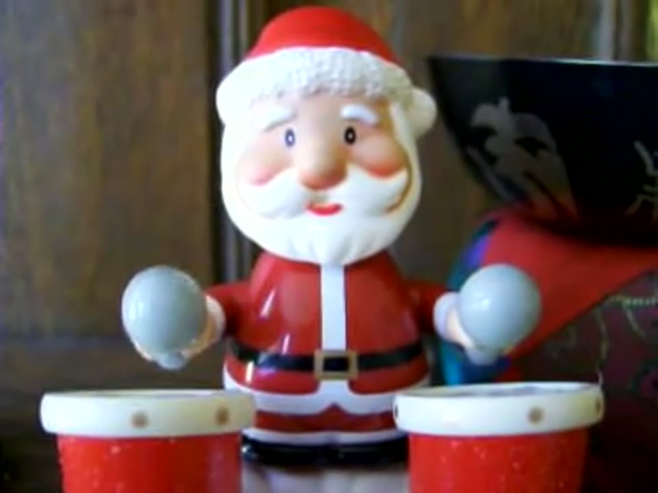 Santa Drums to Silent Night