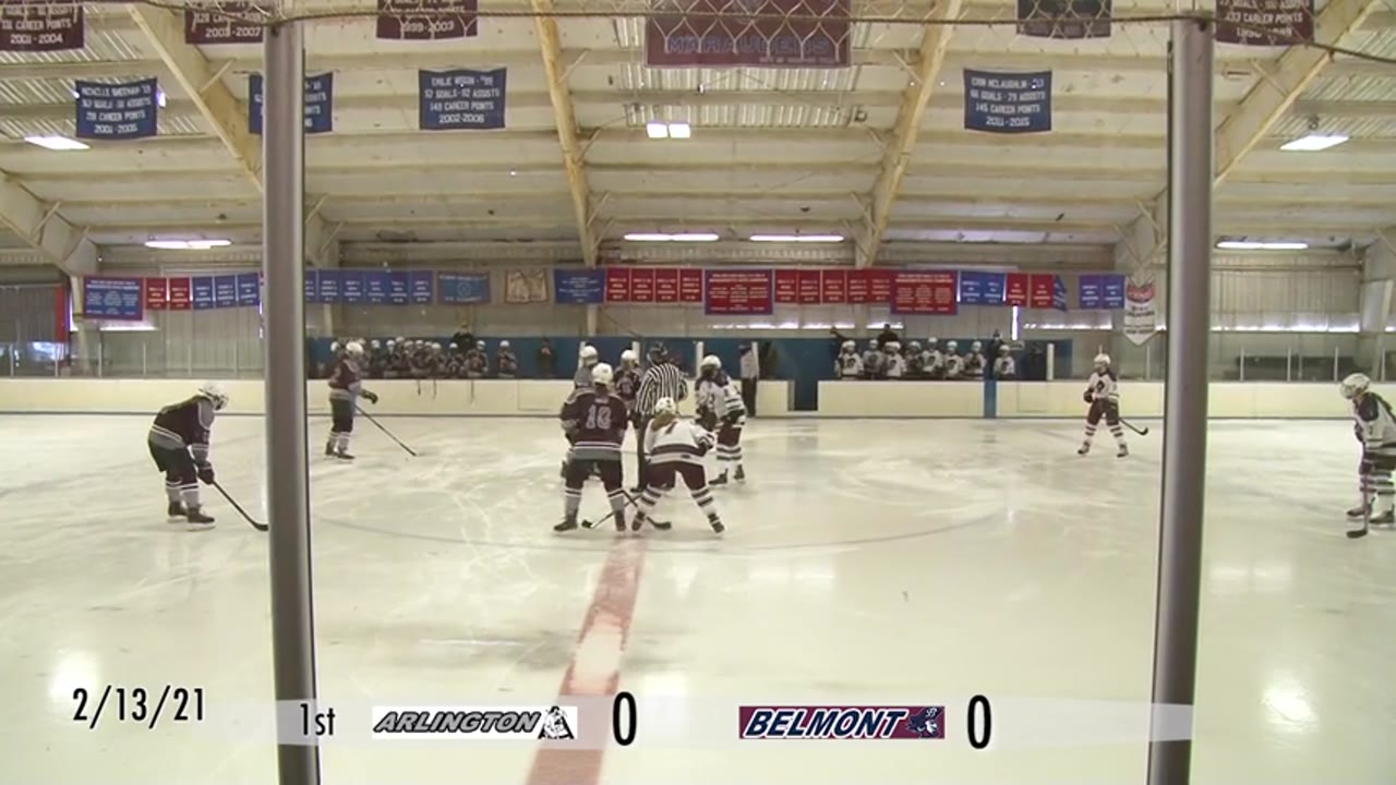 BHS Varsity Girls Ice Hockey: Marauders vs Arlington 02/13/21