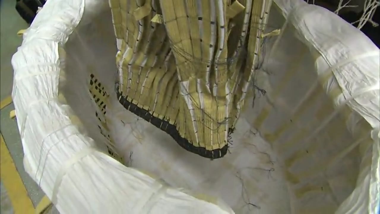 NASA Ares 1-X Parachutes Packed for Flight