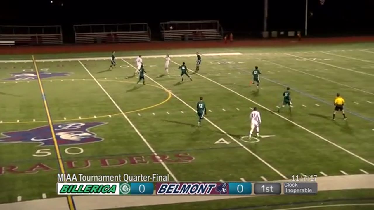 BHS Varsity Boys Soccer vs Billerica 11/07/17