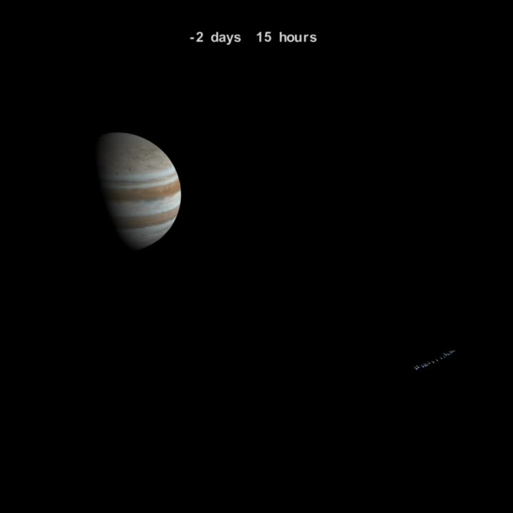 Shoemaker-Levy 9 Hitting Jupiter with Orbit Trails