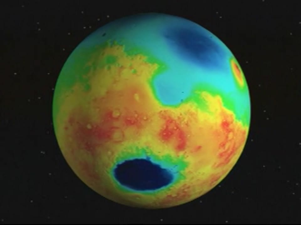 MOLA Surface Topography with Surface Elevation Texture Map
