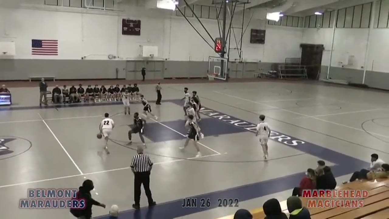 BHS Varsity Boys Basketball: Marauders vs Marblehead 01/26/22