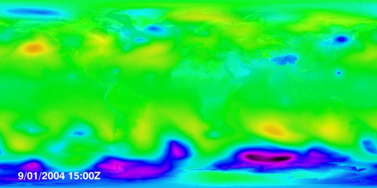 Global Atmospheric Sea Level Pressure during Hurricane Frances (WMS)