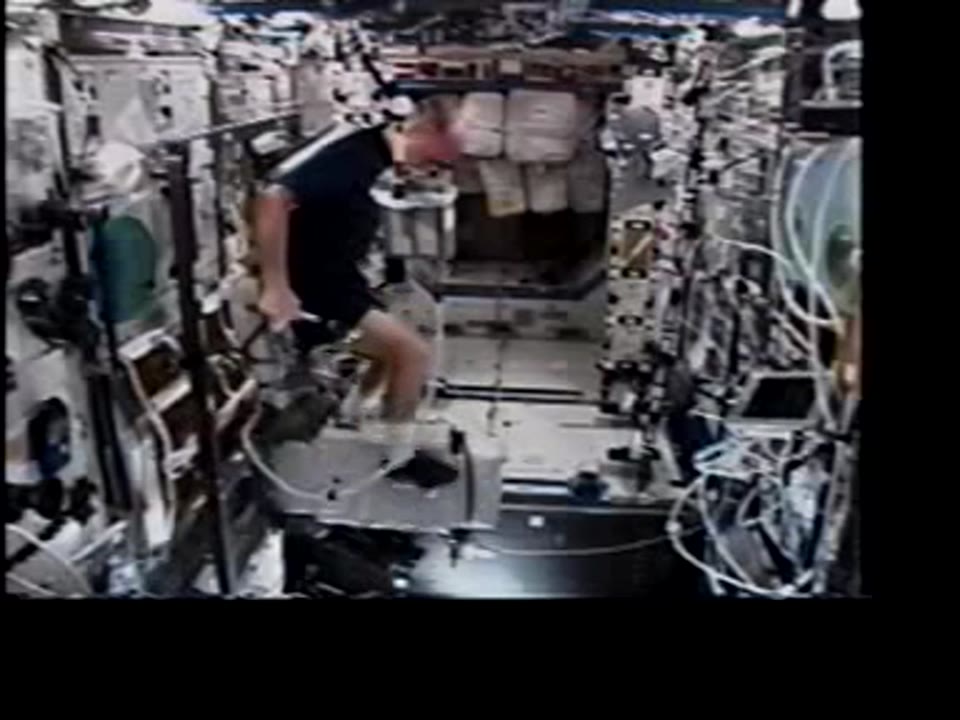 Astronauts Exercising in Space Video