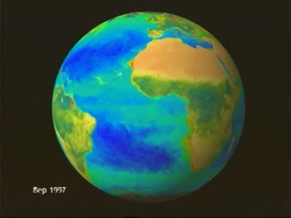 SeaWiFS Biosphere: Rotating Globe