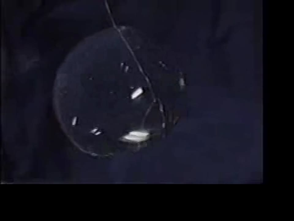 Video-Puff of Air Hits Ball of Water in Space Onboard the International Space Station (ISS)