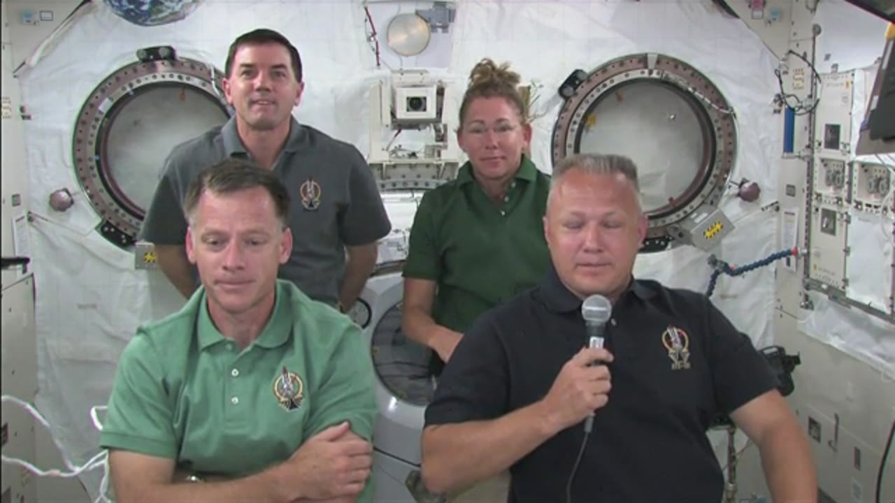 STS-135 Flight Day 6 In-Flight Media Event