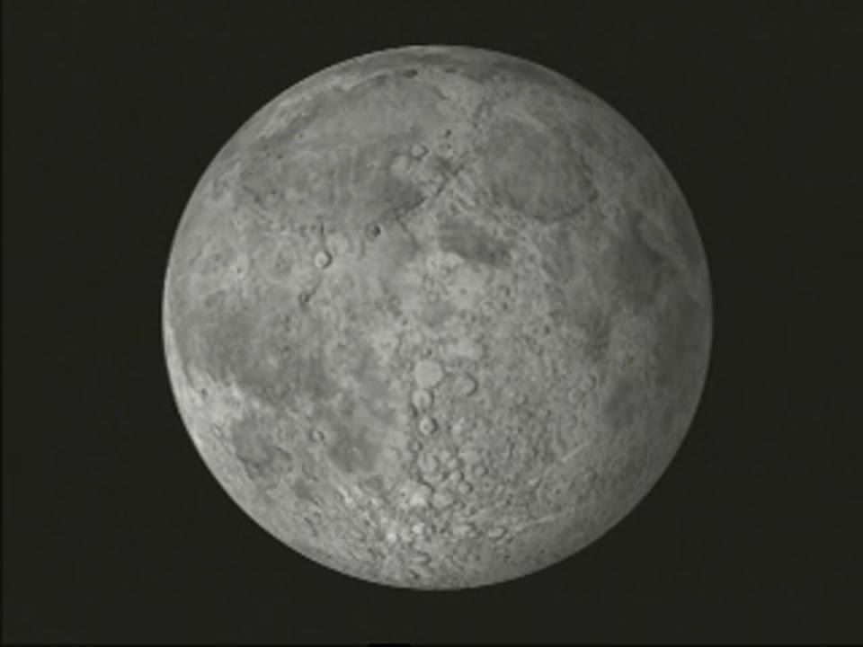 True Color Moon Rotation with Flip Showing the Crash Site of the Lunar Prospector