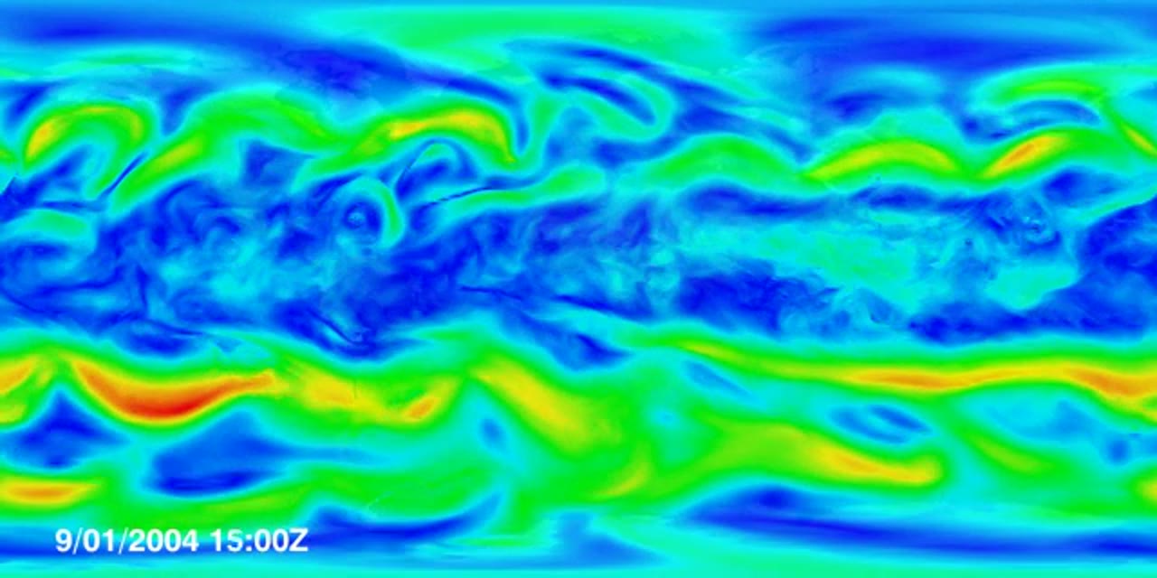 Global High Altitude Wind Speed during Hurricane Frances (WMS)