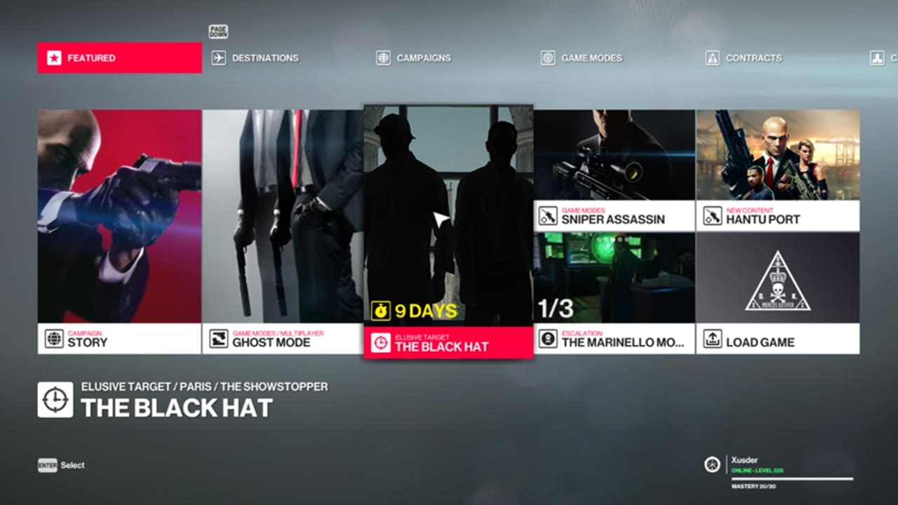 [2019-03-29] HITMAN 2 (PC): Elusive Target - The Black Hat