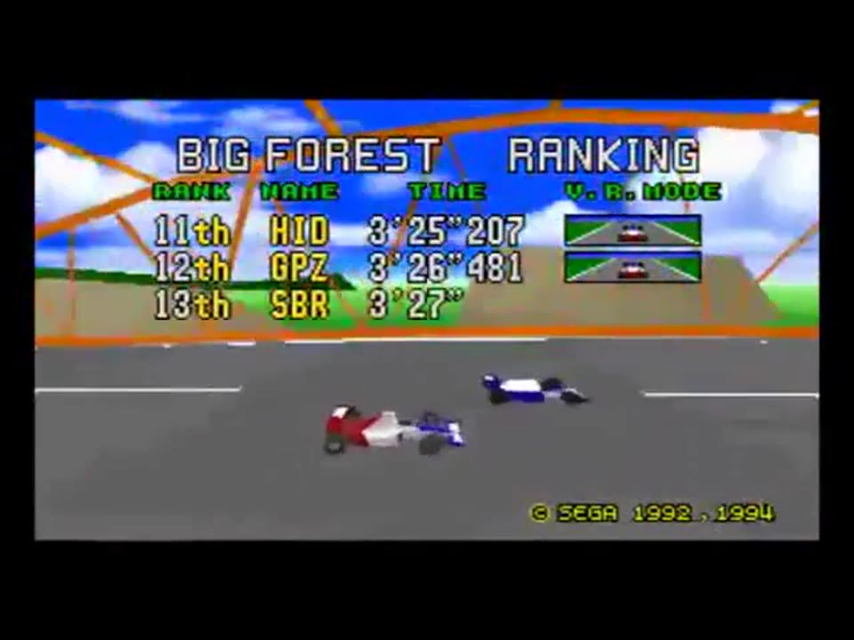Virtua Racing Deluxe Sega Mega Drive 32 X PAL Gameplay