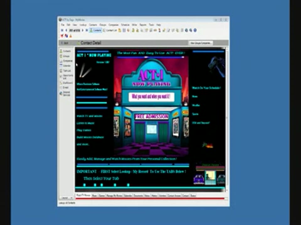 ACT1 Now Playing Software Product DEMO_02 Video Clip