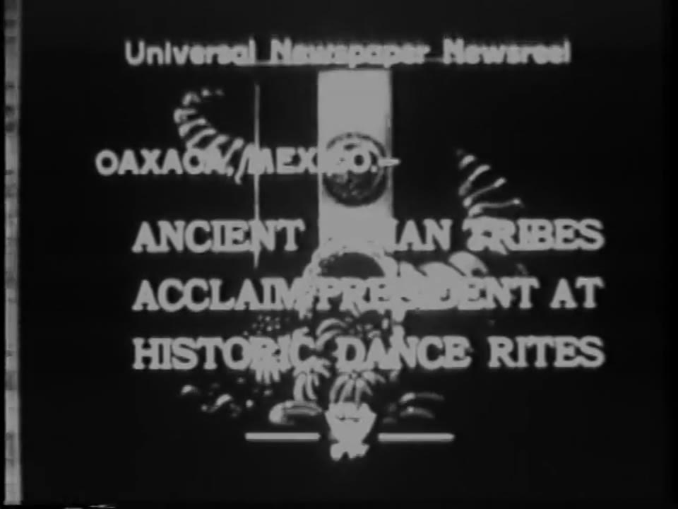 Ancient Mexican Dances for President, 1933/11/06