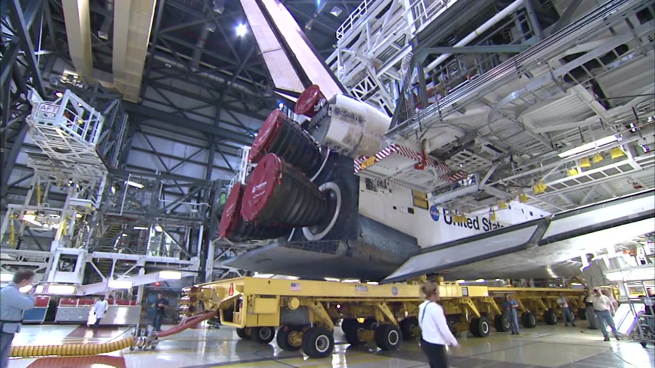NASA's Shuttle Atlantis Moves for Hubble Mission