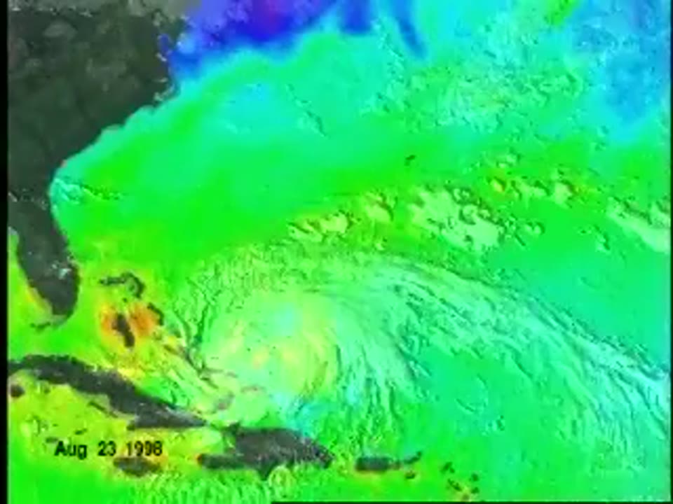 Microwave Imager Measures Sea Surface Temperature Through Clouds