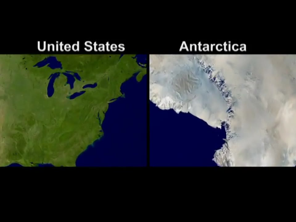 Antarctic Iceberg Breaks Up Ice Sheet