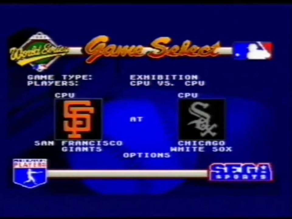 World Series Baseball Sega Mega Drive PAL Gameplay