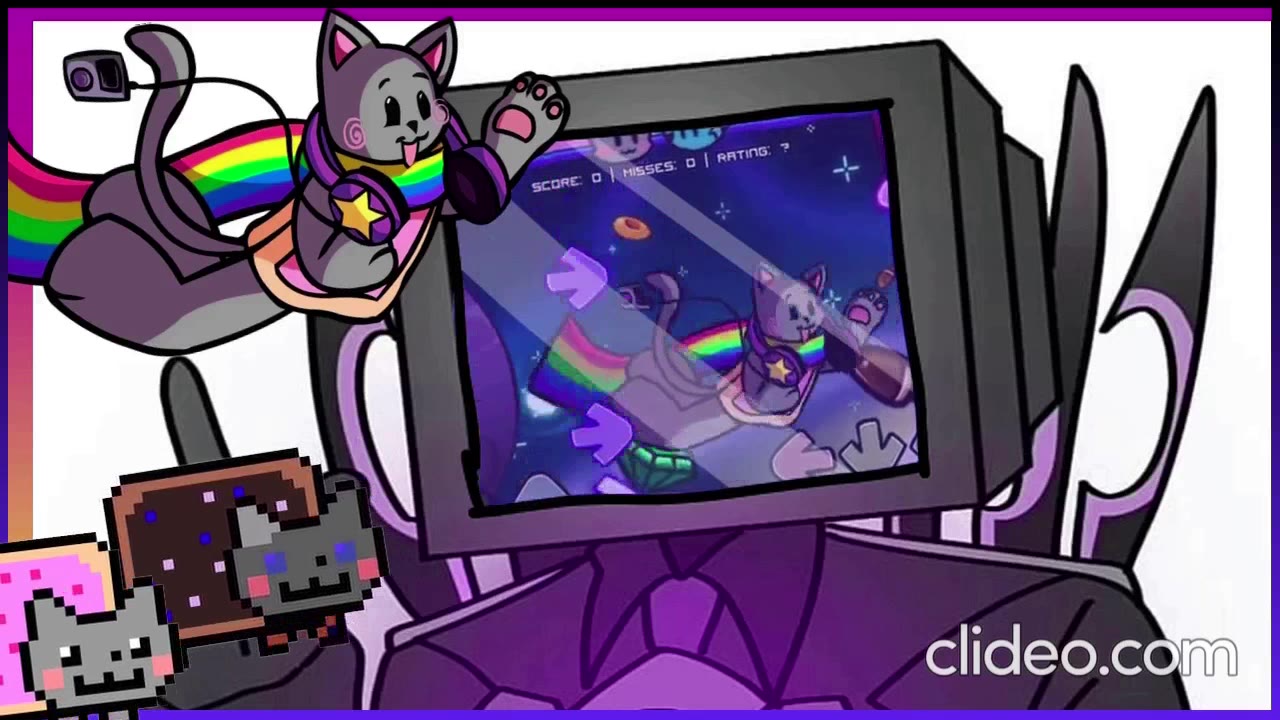 FNF Nyan TV Man [ But With Theme Gifs]