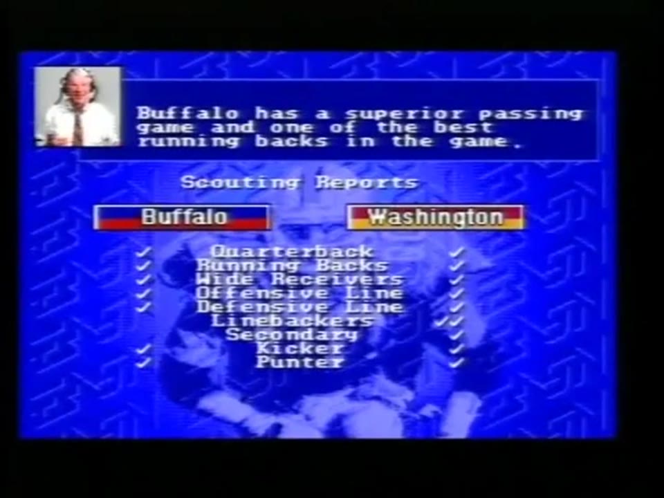 John Madden Football ' 93 Sega Mega Drive PAL Gameplay