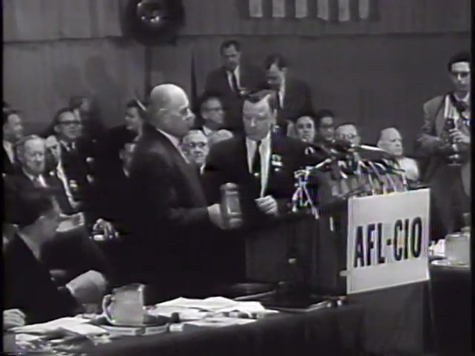 Labor Merger. AF of L and CIO Join Forces, 1955/12/05