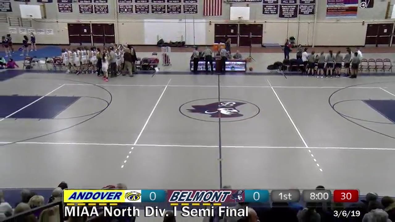 BHS Varsity Girls Basketball: Marauders vs Andover 03/06/19 MIAA North Division I Semi-final